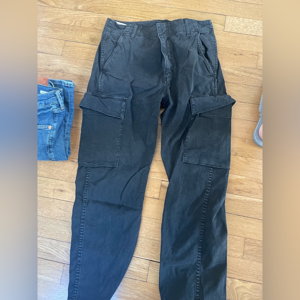 Citizens of Humanity size 27; black cargo straight leg